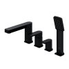 OMNIRES Bateria wannowa 4-otworowa czarny mat BARETTI BA7832BL